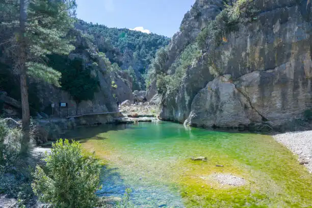 Paisaje natural del Parrizal de Beceite cerca de Valderrobres